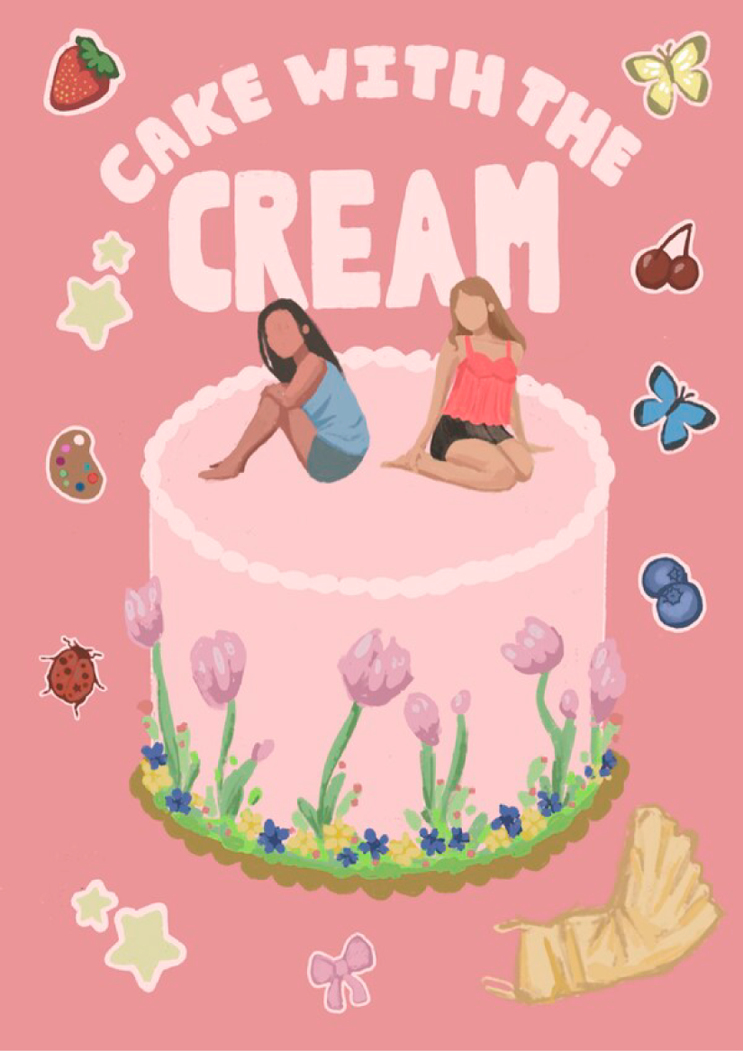 Cake with the cream