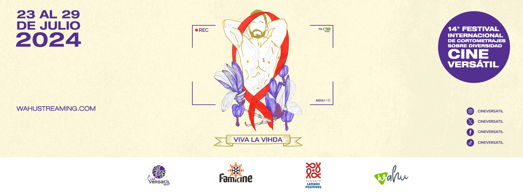 Festival Cine Versátil Viva la Vihda - Decimocuarta Edición Banner